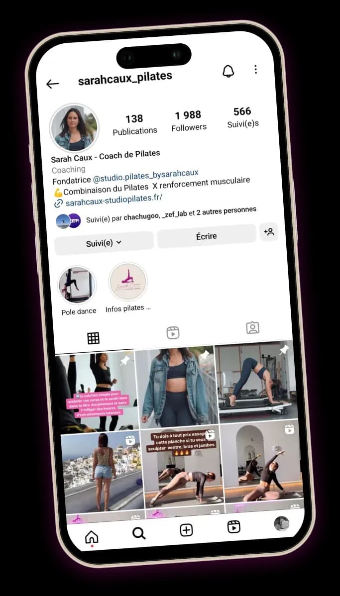 Aperçu du compte Instagram